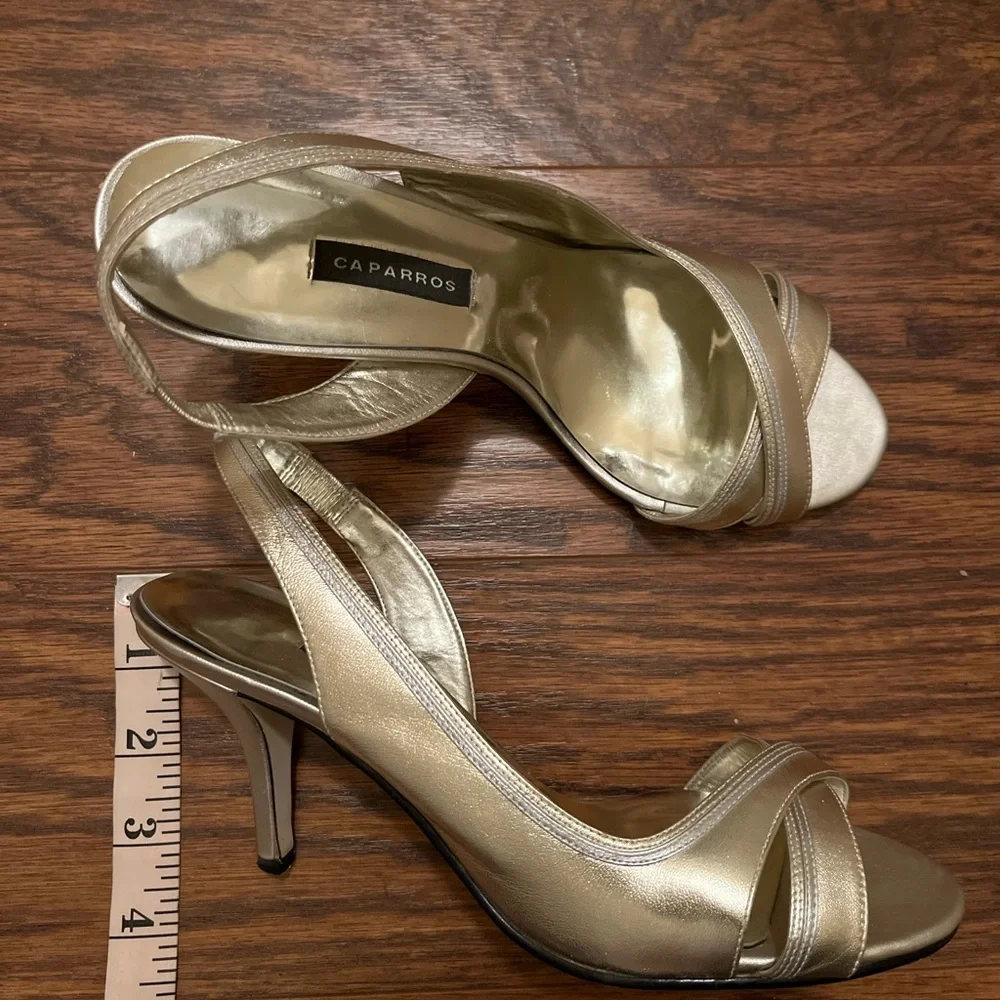 CAPARROS METALLIC Gold SPECIAL OCCASION FORMAL HEELS